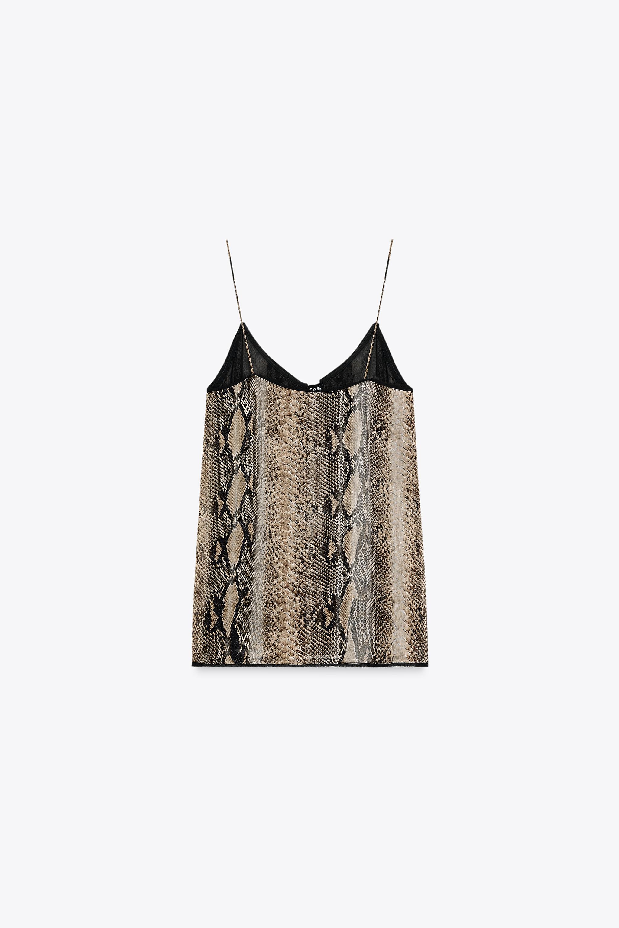 ANIMAL PRINT CAMISOLE TOP ZW COLLECTION